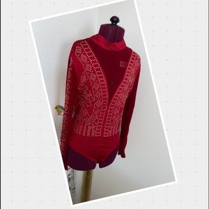 Red/gold body suit
